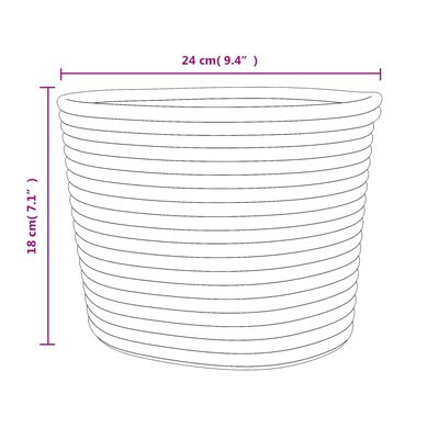 vidaXL Storage Baskets 2 pcs Grey and White Ø24x18 cm Cotton