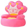 vidaXL Plush Children's Chair Princess Pink