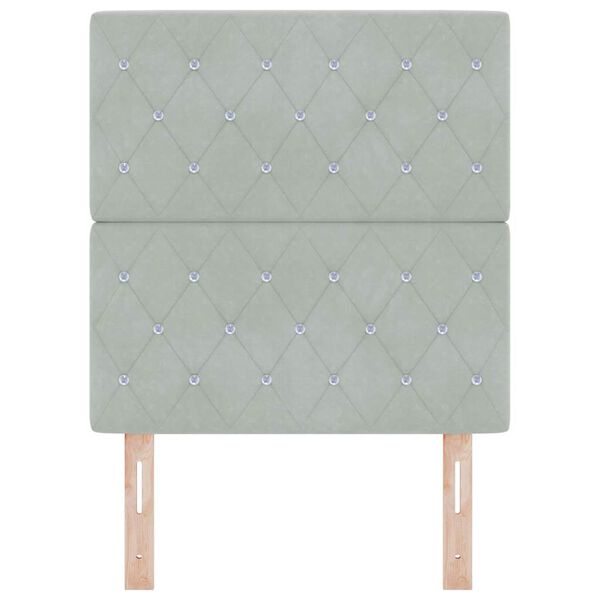 vidaXL Headboard with Headboard Light Grey 80 cm Faux Leather