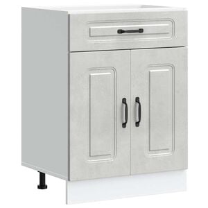 vidaXL Kitchen Base Cabinet Kalmar Concrete Grey Engineered Wood