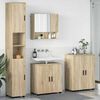 vidaXL Bathroom Furniture Set 4 pcs Sonoma Oak Engineered wood & Metal