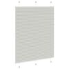 vidaXL Pleated Blind Light Grey 110x100 cm Fabric Width 109.4 cm Polyester