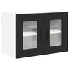 vidaXL Kitchen Wall Cabinet with Shelf 2 pcs Black 60 x 31 x 40 cm