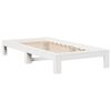 vidaXL Bed Frame without Mattress White 90x190 cm Single Solid Wood Pine
