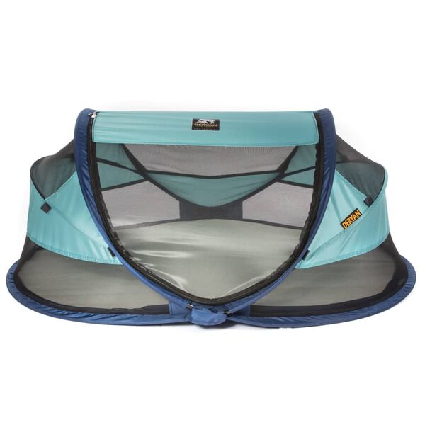 DERYAN Pop-up Baby Travel Cot with Mosquito Net Luxe Ocean Blue