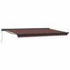 vidaXL Automatic Retractable Awning Brown 500x300 cm