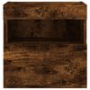 vidaXL TV Wall Cabinet with LED Lights Smoked Oak 40x30x40 cm