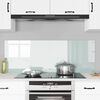 vidaXL Kitchen Backsplash 2 pcs White 70 x 50 cm Tempered Glass