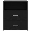 vidaXL Nightstand 2 pcs Black Oak 50 x 32 x 60cm Engineered Wood