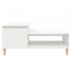 vidaXL Coffee Table White 100x50x45 cm Engineered Wood