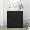 vidaXL Bathroom Cabinet Black 61 x 35 x 64 cm Engineered wood & Metal
