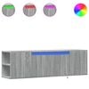 vidaXL TV Wall Cabinet with LED Lights Grey Sonoma 135x31x39.5 cm
