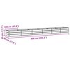 vidaXL Planter Green 600 x 80 x 45 cm Steel