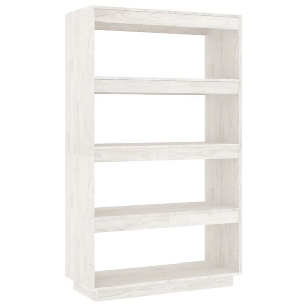 vidaXL Book Cabinet/Room Divider White 80x35x135 cm Solid Pinewood