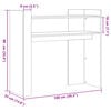 vidaXL Console Table Grey Sonoma 100x35x90 cm Engineered Wood