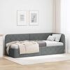 vidaXL Corner Bed Frame with Headboard Dark Grey 80 x 200 cm Fabric