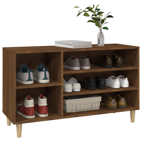 vidaXL Shoe Cabinet Brown Oak 102x36x60 cm Engineered Wood