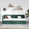 vidaXL Corner Bed Frame with Headboard Dark Green 80 x 200 cm Velvet