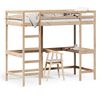 vidaXL Loft Bed without Mattress 90x200 cm Solid Wood Pine