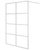 vidaXL Walk-in Shower Wall Silver 140x195 cm Clear ESG Glass