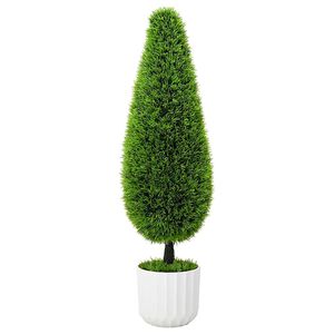 vidaXL Artificial Pine Green 24 x 24 x 90 cm Plastic