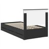 vidaXL Bed Frame with Drawer Black 100 x 200 cm Engineer Wood
