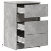 vidaXL Bedside Cabinet with LED Lights Concrete Grey Engineered Wood