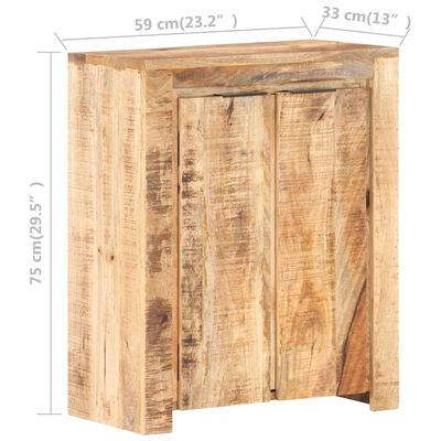 vidaXL Sideboard 59x33x75 cm Rough Mango Wood
