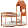 vidaXL Bunk Bed without Mattress Wax Brown 75x190 cm Small Single Solid Wood Pine