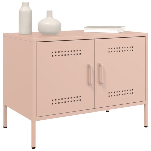 vidaXL TV Cabinets 2 pcs Pink 68x39x50.5 cm Steel