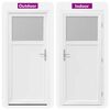 vidaXL Side Entrance Door 88 x 198 cm PVC