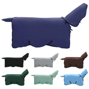 vidaXL Horse Blanket Navy Blue Polyester