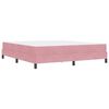 vidaXL Box Spring Bed with Mattress Pink 180 x 220 cm Fabric
