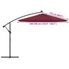 vidaXL Replacement Fabric for Cantilever Umbrella Bordeaux Red 350 cm