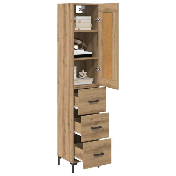 vidaXL Highboard Artisan Oak 34.5 x 34 x 180 cm Engineered Wood