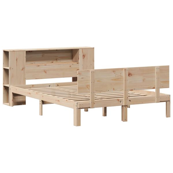 vidaXL Bookcase Bed without Mattress 120x200cm Solid Wood Pine
