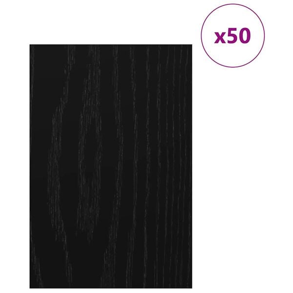 vidaXL Decor Panels 50 pcs Black Oak 40 x 60 x 0.27 cm Engineered Wood