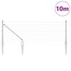 vidaXL Fence with Post Silver 0.4 x 10 m Steel