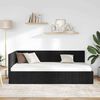 vidaXL Corner Bed Frame with Headboard Black 100 cm x 200 cm Velvet