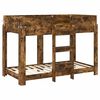 vidaXL Bunk Bed for Kids Smoked Oak 80 x 160 cm Engineered Wood