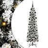 vidaXL Artificial Christmas Tree with 300 LEDs with Stand White 210 cm