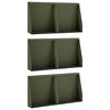 vidaXL Retaining Wall 6 pcs 40 x 12 x 40 cm Steel Olive Green