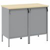vidaXL Work Cabinet with Drawer 2 pcs Black and Grey 100 x 55 x 85 cm