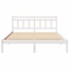 vidaXL Bed Frame White 150 x 200 cm Solid Pine Wood