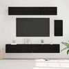 vidaXL TV Cabinet Set with Drawer 6 pcs Black Oak Engineered Wood