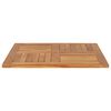 vidaXL Table Top Solid Teak Wood Square 80x80x2.5 cm