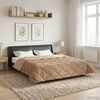 vidaXL Full Year Duvet Taupe 200 x 200 cm Microfiber and Teddy fleece