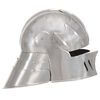 vidaXL Medieval Knight Helmet Antique Replica LARP Silver Steel