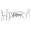 vidaXL 5 Piece Garden Dining Set White Cast Aluminium