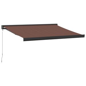 vidaXL Manual Retractable Awning Brown 300x250 cm